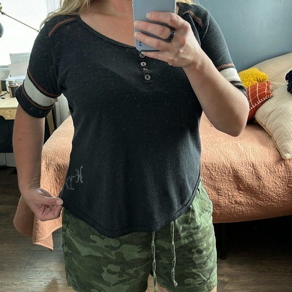 Harley Davidson Henley Burnout Tee - Picture 11 of 11